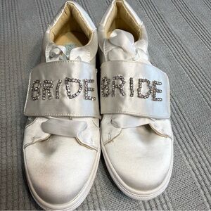 Betsy Johnson Liana Satin Jeweled Bride Sneakers 6.5